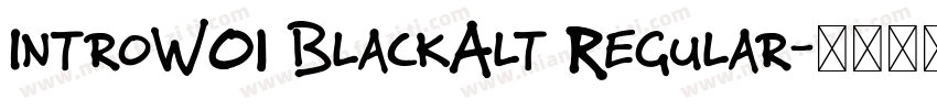 IntroW01 BlackAlt Regular字体转换